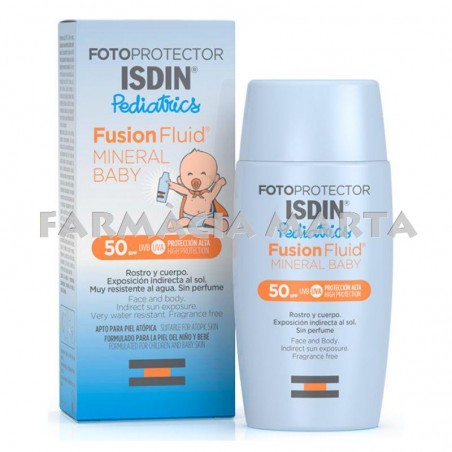 FOTOPROTECTOR ISDIN PEDIATRICS FUSION FLUID MINERAL BABY SPF50+ 50 ML