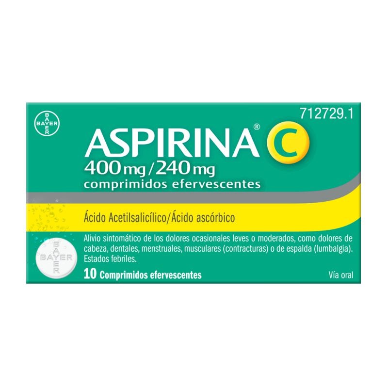 ASPIRINA C 400MG/240MG 10 COMPRIMITS EFERVESCENTS