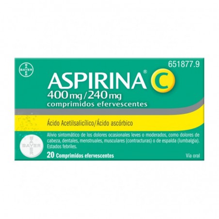 ASPIRINA C 400MG/240MG 20 COMPRIMITS EFERVESCENTS